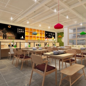 新中式一人食小火锅3D模型下载